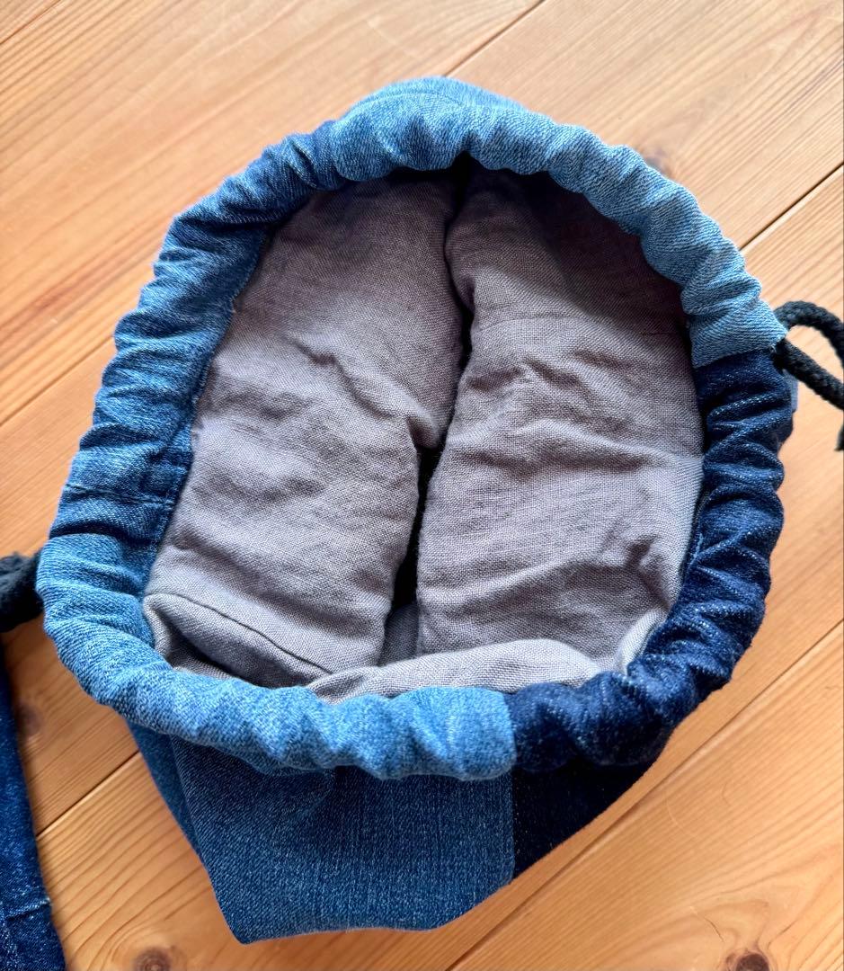 無印良品 つながる服 デニムパンツ 巾着 2点セット まとめて - メルカリ