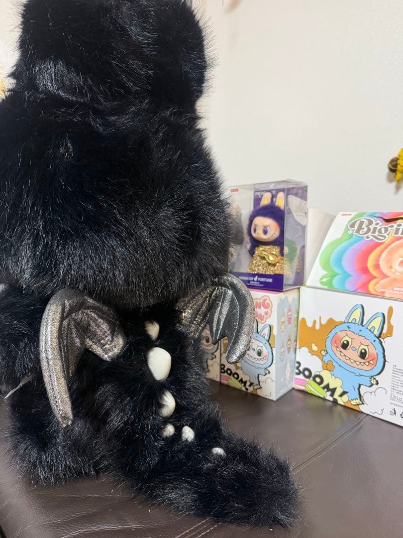 超特大60cmジモモ 羽付きブラックエンジェル スペシャルオーダー黒天使