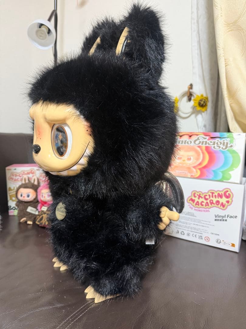 超特大60cmジモモ 羽付きブラックエンジェル スペシャルオーダー黒天使