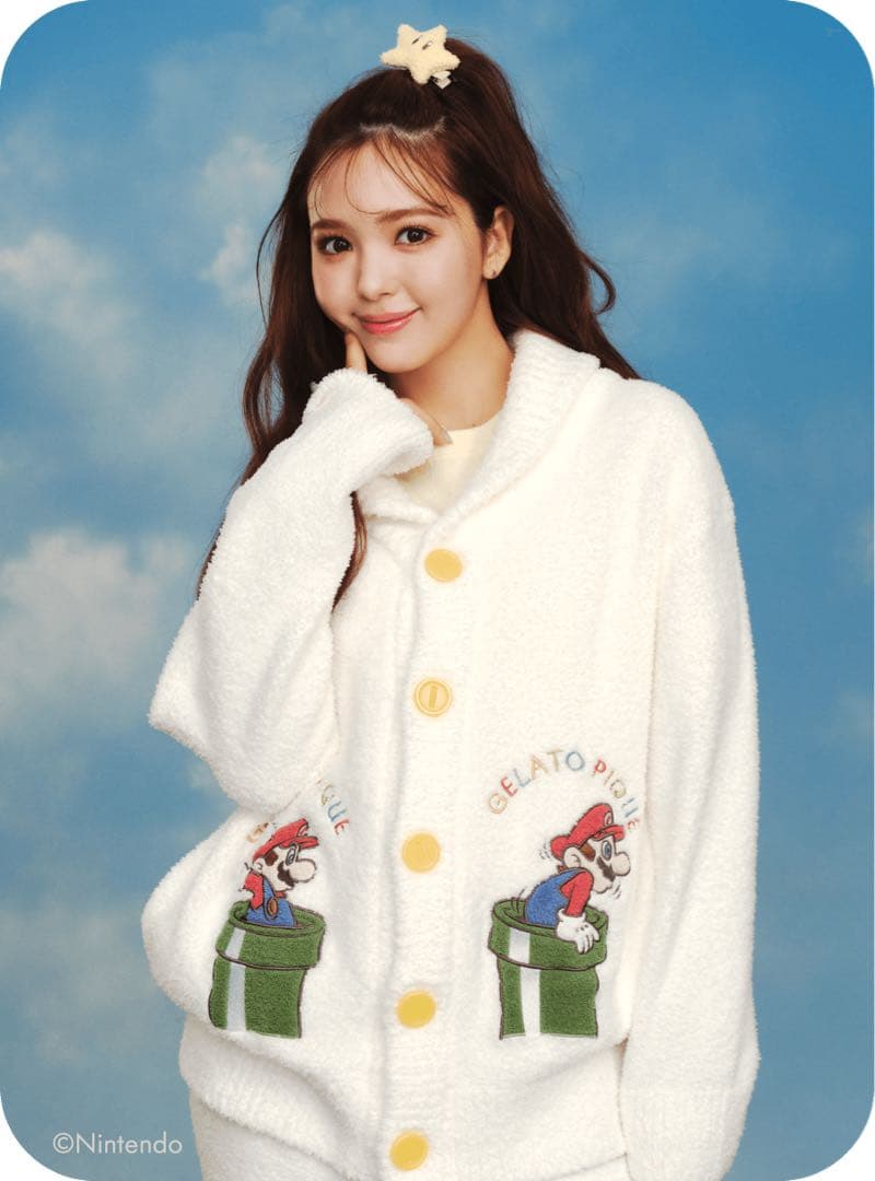 ジェラートピケ マリオ スーパーマリオ ユニセックス カーディガン