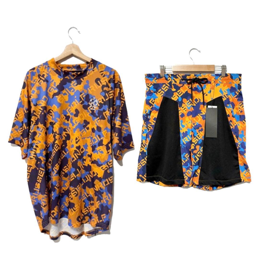 ラッセルノ ゴルフ リフレクター ロゴ モックネック セットアップ カモ