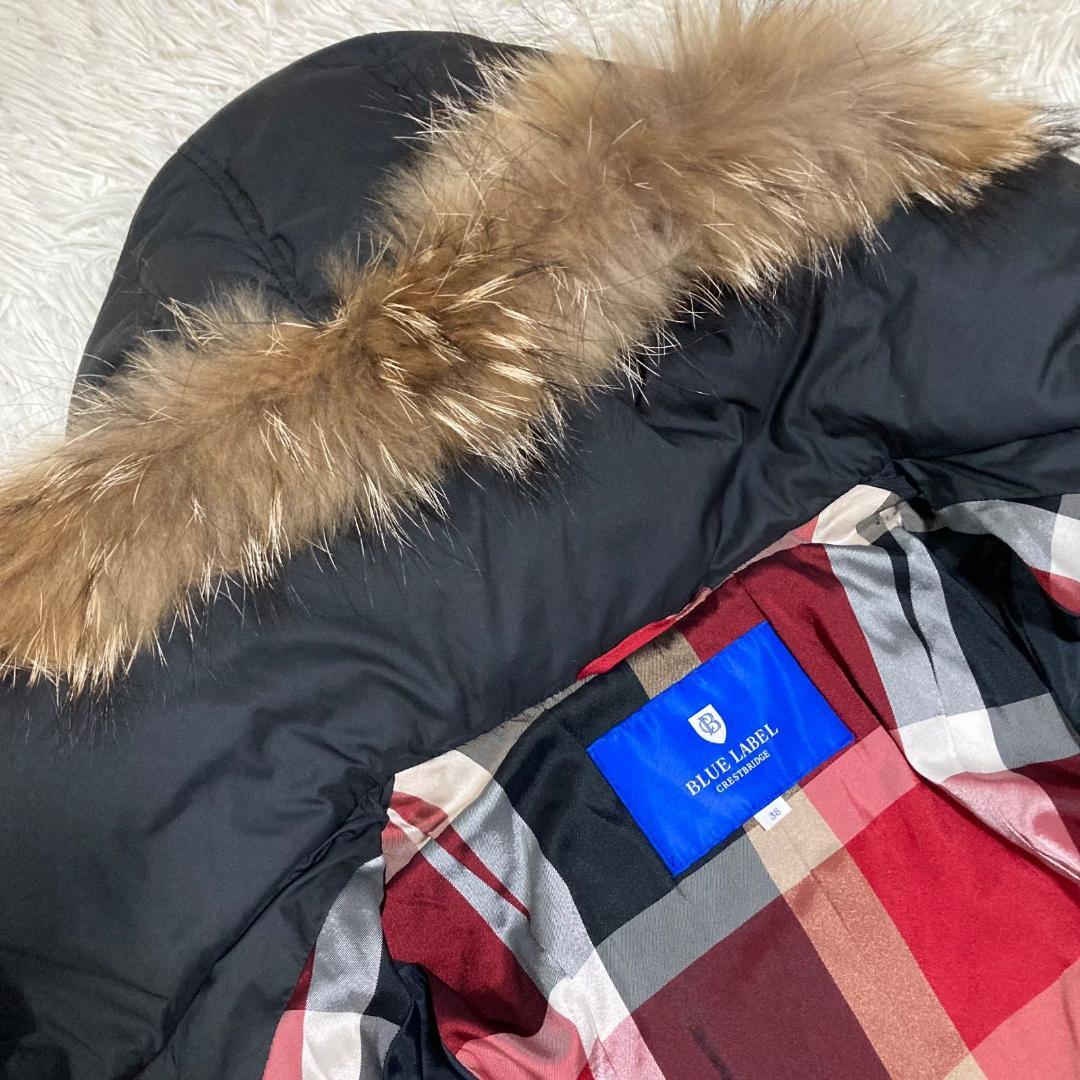 17159✨ブルーレーベルクレストブリッジ M ファー チェック ダウン