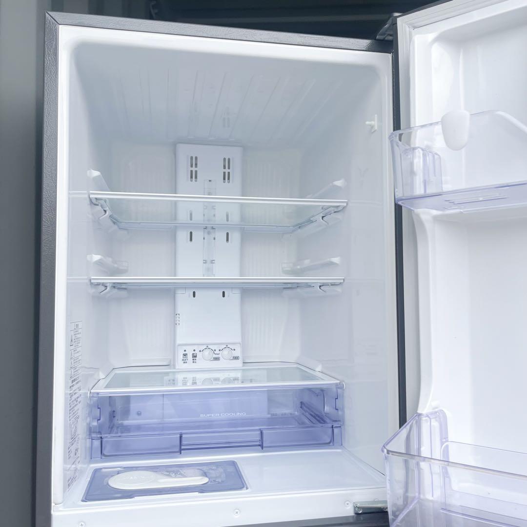 3取付無料！三菱マットチャコールおしゃれインテリアスリム3ドア冷蔵庫