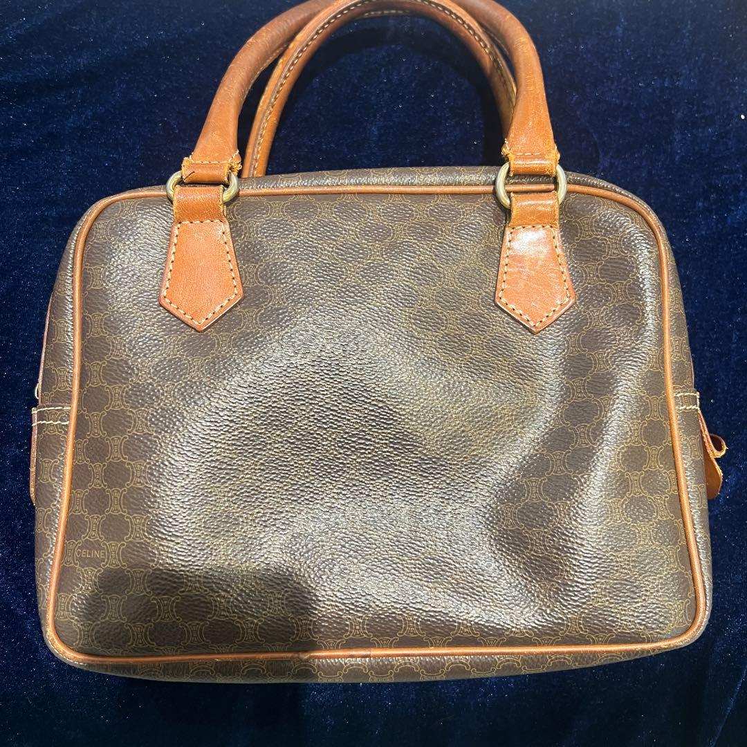 ジャンク品】CELINE セリーヌ マカダム柄 ミニボストン ハンドバッグ