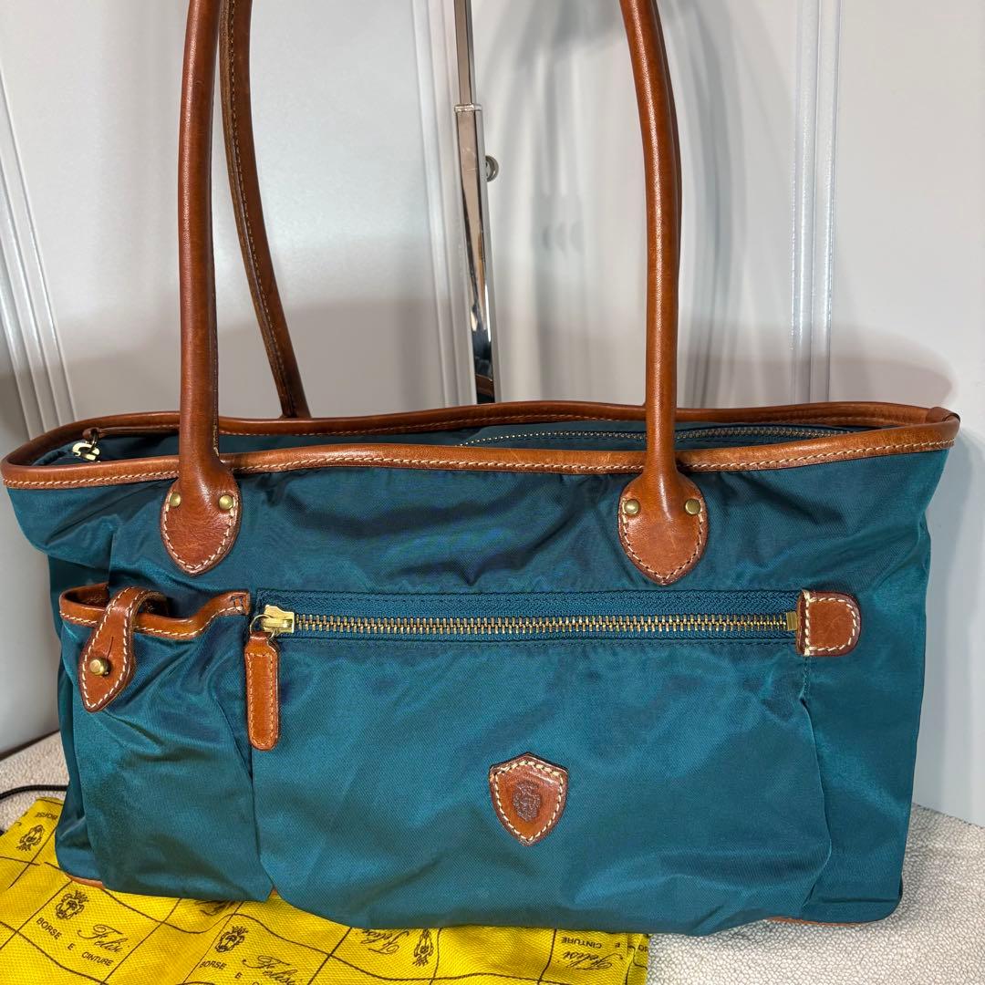 Felisi ナイロントートバッグ レザー イタリア製 00102 - メルカリ