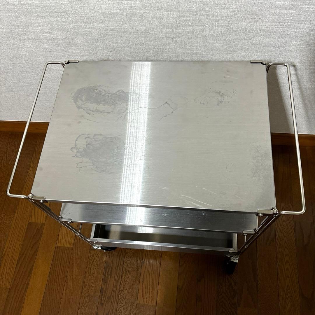 良品】無印良品 ステンレスユニットシェルフ ワゴンセット - メルカリ