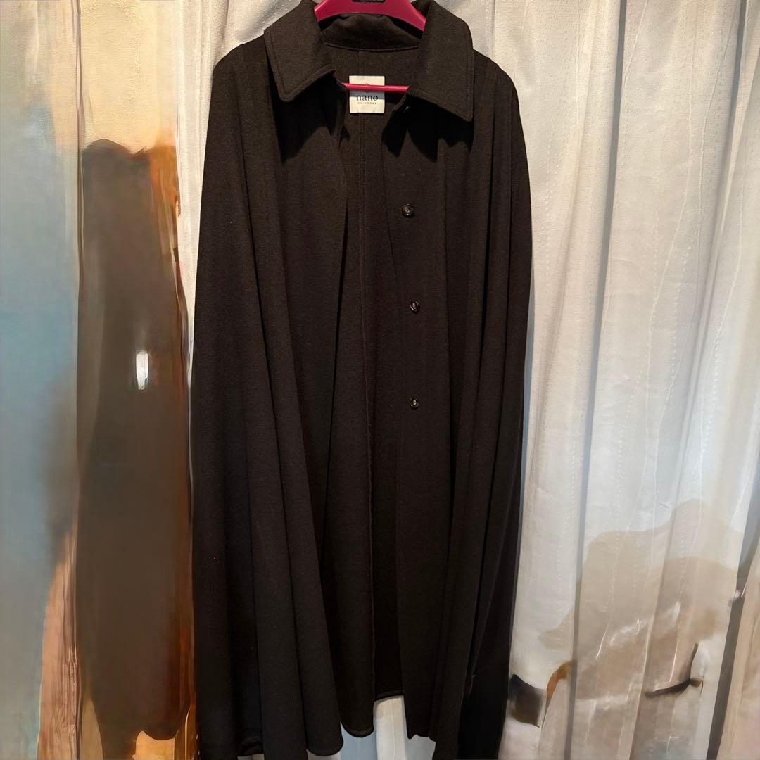 ナノユニバース ロングケープコートポンチョ サイズ38 - ジャケット