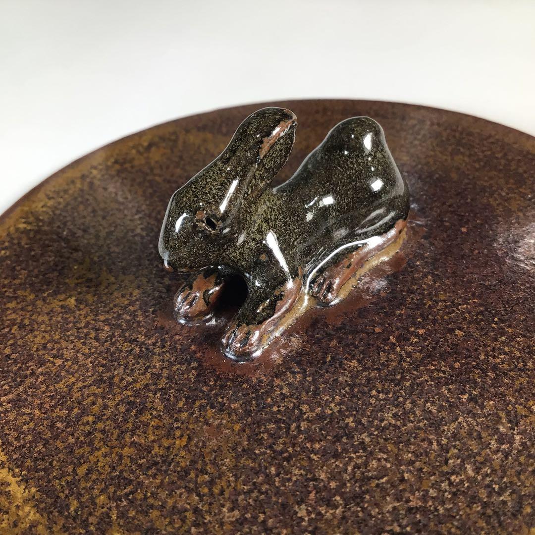 N604 水指 『高取焼』『碧山窯造』『兎摘み』 共箱 茶道具 - メルカリ