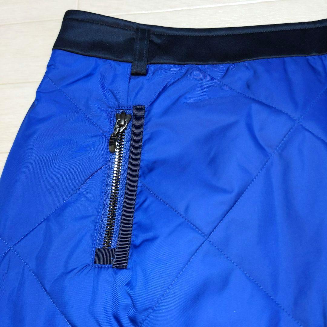 再再再値下げ美品 ランバンスポール 中綿スカート42 ブルー 定価38500