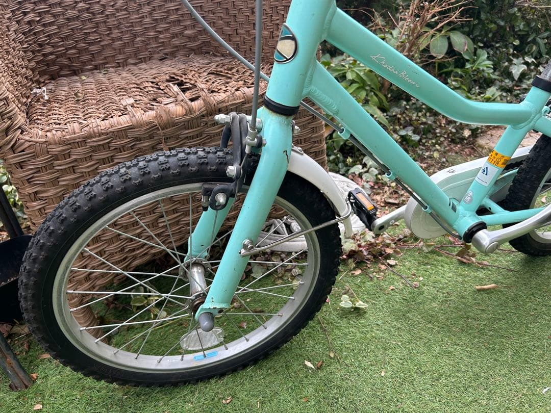 引き取り限定】KhodaaBloom 幼児用自転車 18インチ ミントグリーン