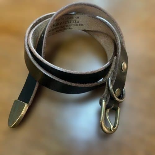 アートブラウン　 クロムエクセルレザー　ナローレンジャーベルト　4ピース　黒３８ アートブラウン クロムエクセルレザー ナローレンジャーベルト 4ピース