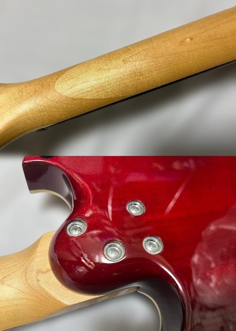 B.C.Rich モッキンバードベース　シースルーレッド　Masterpiece