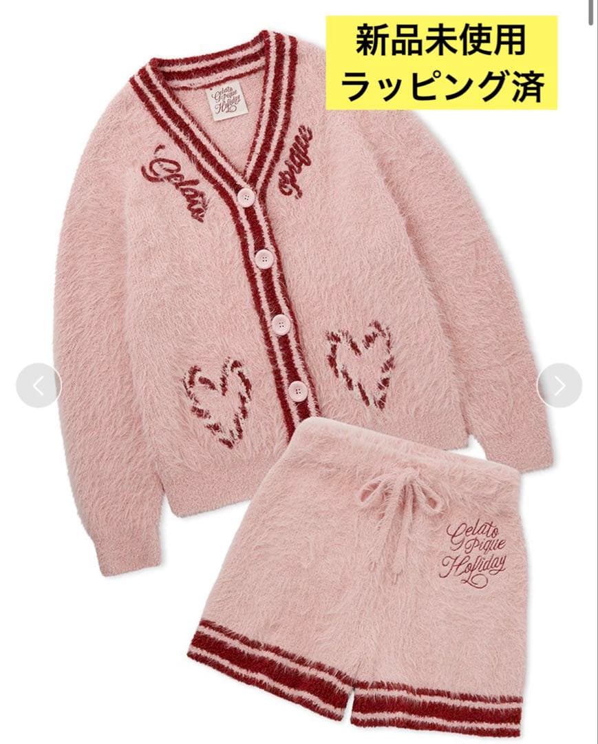 ジェラピケ】フェザーカーディガン&ショートパンツセット ラッピング済