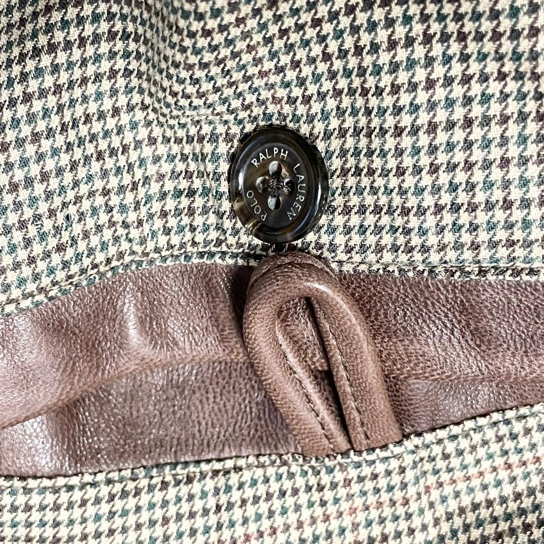 希少 L】90s ポロラルフローレン ラムレザー スイングトップ ブラウン