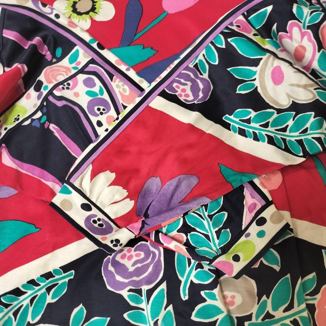 LEONARD・レオナール】カットソー 総柄 花柄 コットン100％ Mサイズ