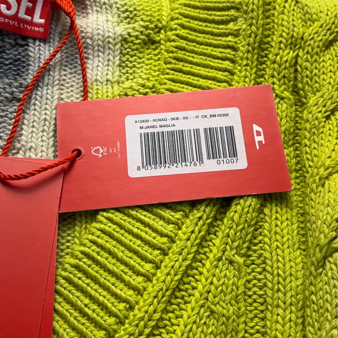 新品未使用タグ ディーゼル イタリア製 クロップドニット せいらさん