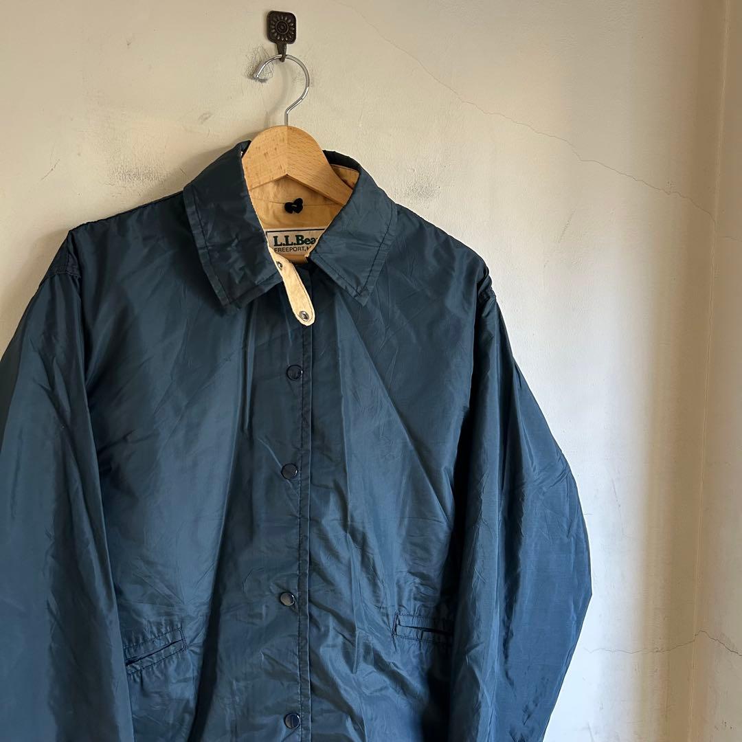 80S USA製 L.L.Bean チンスト コーチジャケット ネイビー