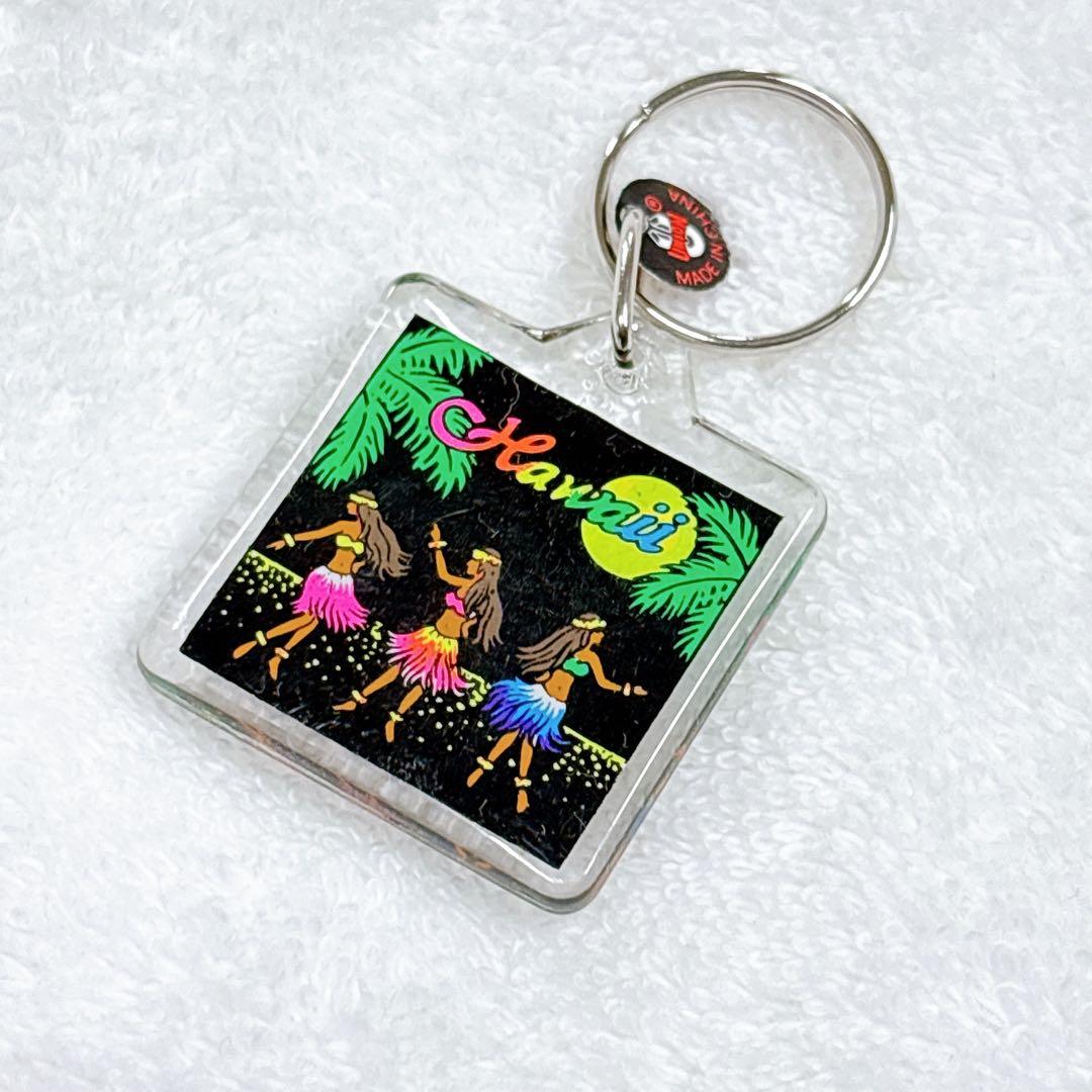 新品4個】Hawaii アリゾナ ハワイ スクエアアクリルキーホルダー
