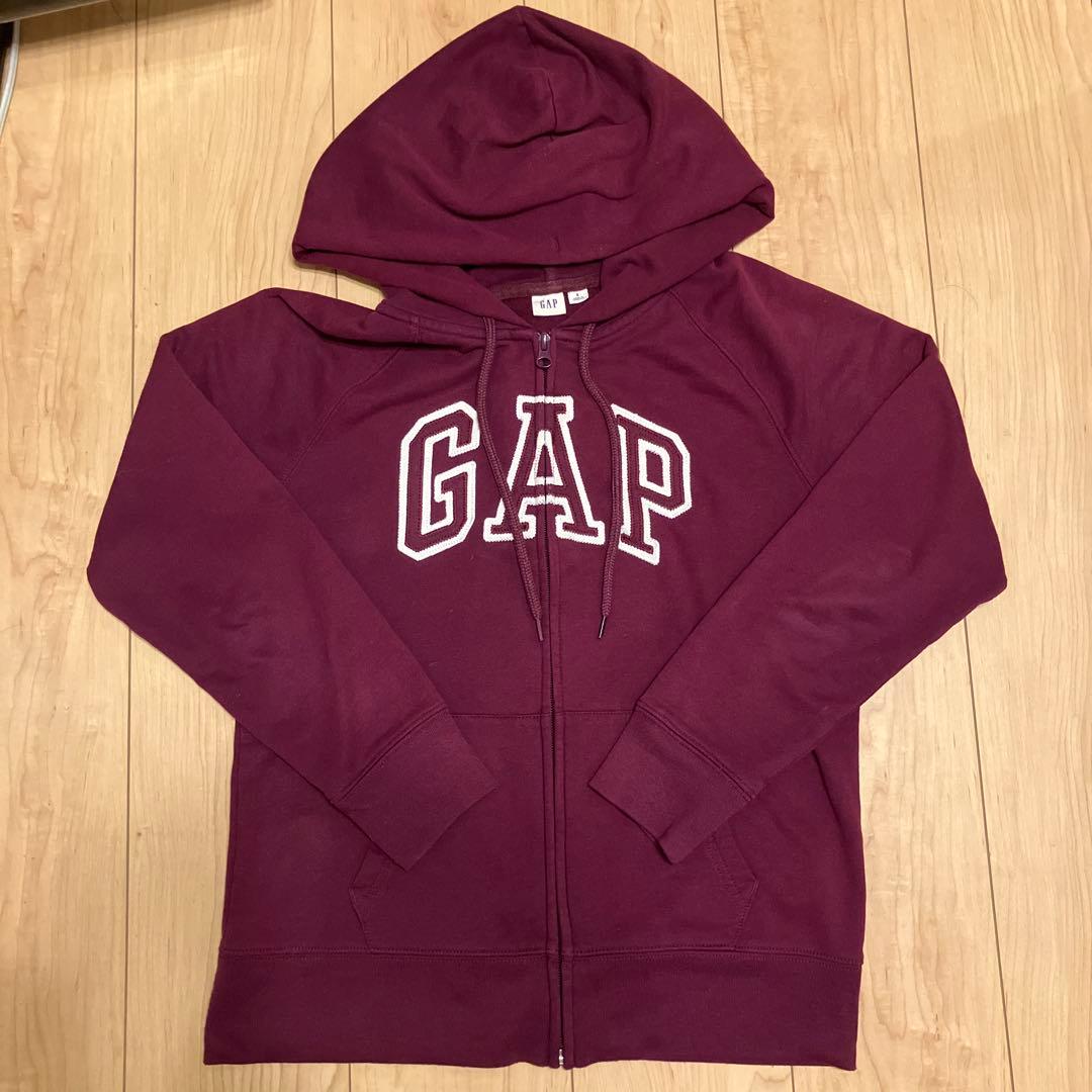 00s OLD GAP パーカー バーガンディ ジップパーカー短丈レアカラー