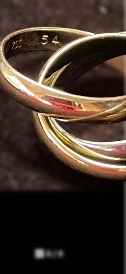 重量重め❣️ヴィンテージ カルティエ❣️ トリニティ リング スリー