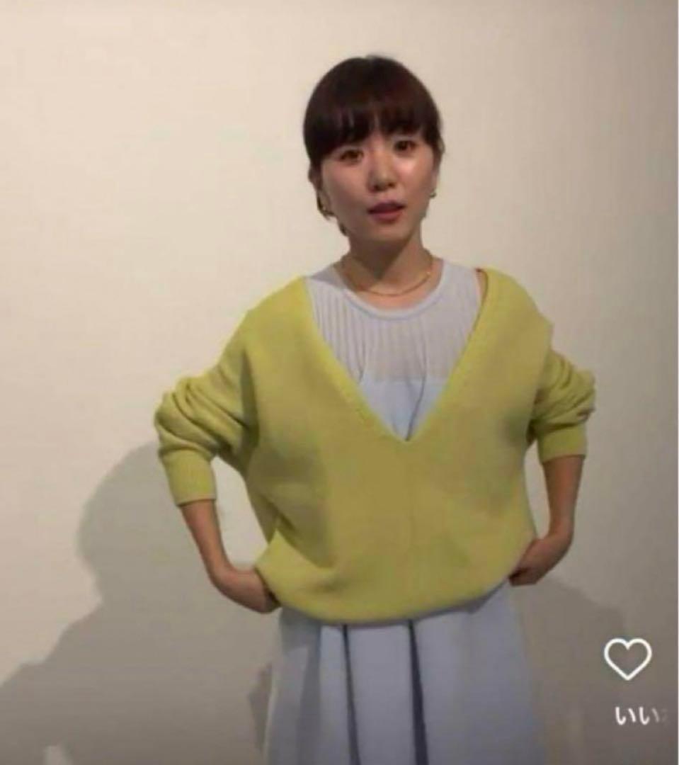 ロンハーマン エブール ebure ローゲージ 深Vネックニットプルオーバー