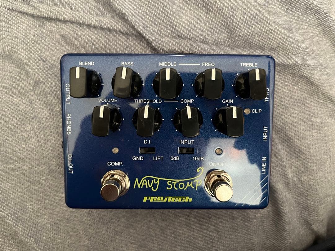 PLAYTECH ( プレイテック ) Navy Stomp ベース用プリアンプ PLAYTECH Navy Stomp ベース用プリアンプ おすすめ 初心者 学生 ベース