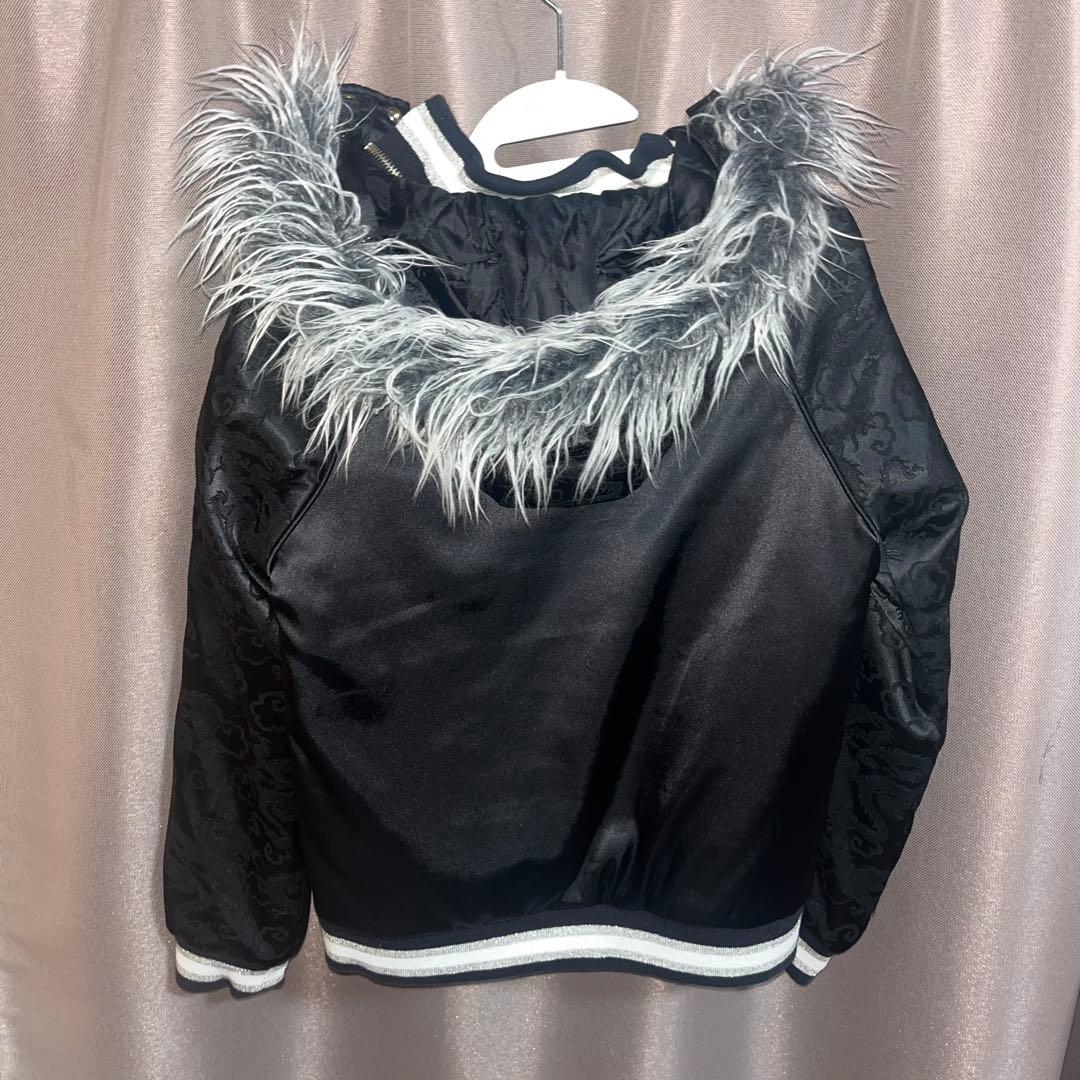 ドラゴン刺繍 ファー付きスカジャン00s archive 龍 星姫 お兄系 - メルカリ