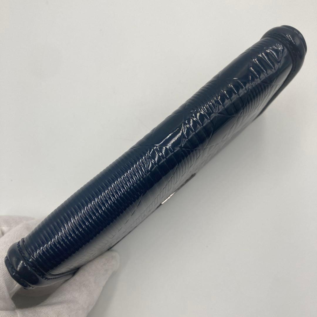 ✨極美品✨ バーバリー ラウンドジップ 長財布 レザー ネイビー