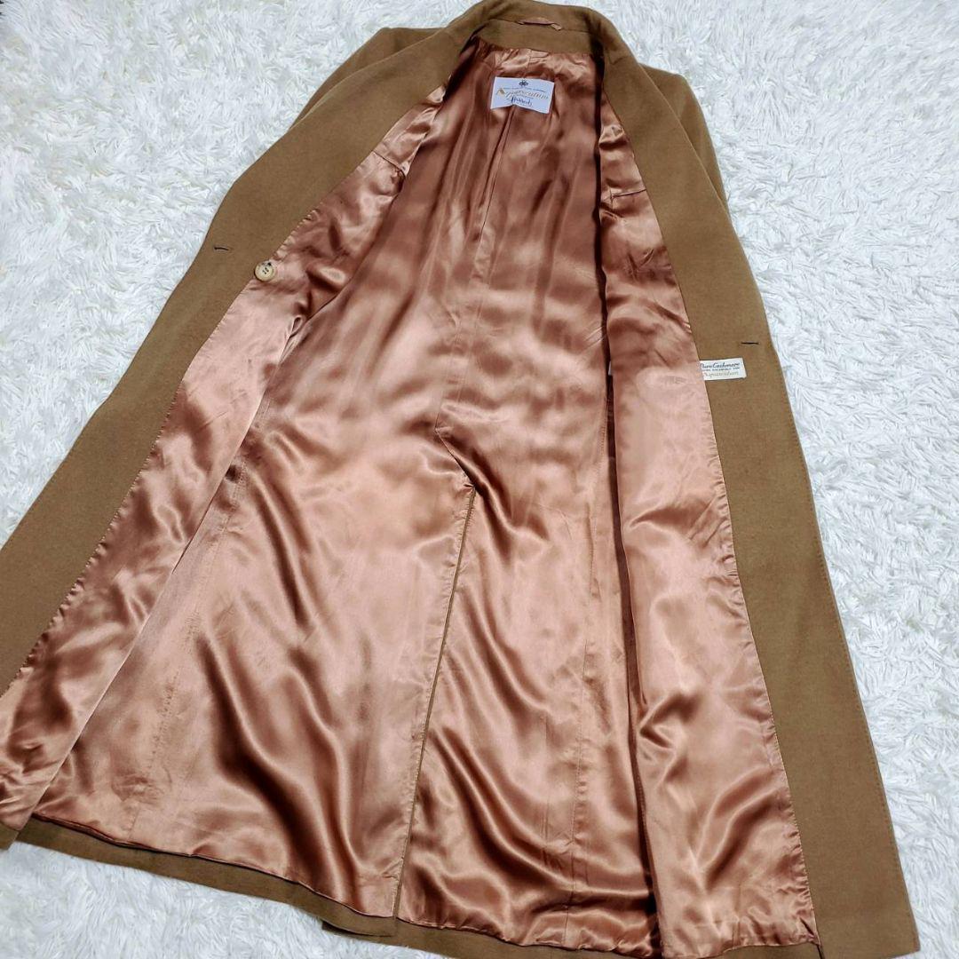 極美品 XL アクアスキュータム カシミヤ ロング コート 英国製 大きい