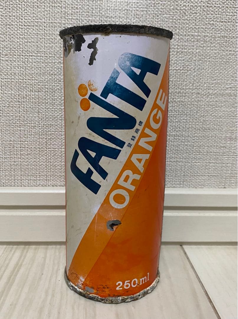 レア！ 70年代 ファンタ オレンジ 250ml 空き缶 オールド缶 昭和レトロ