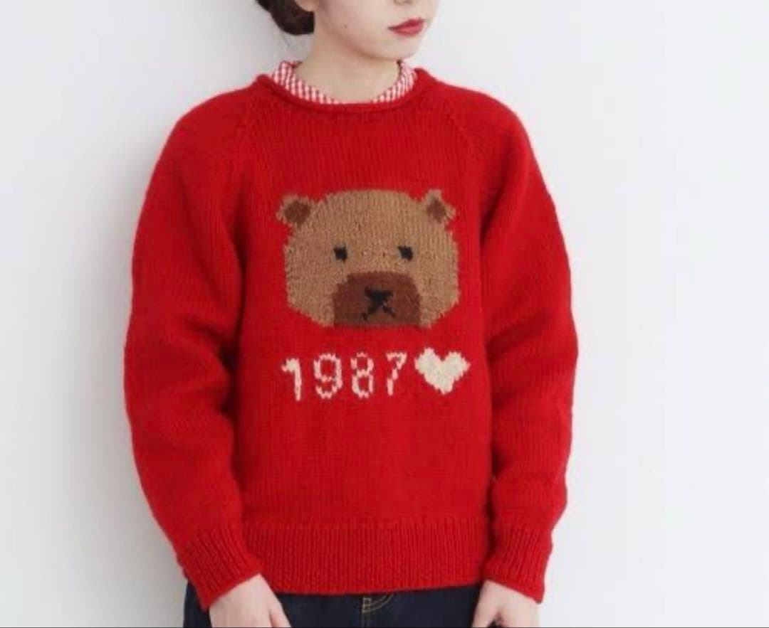 CHILD WOMAN ネパール手編み　くま　ニット　かわいい CHILD WOMAN（チャイルドウーマン）の「ネパール手編みくまインター