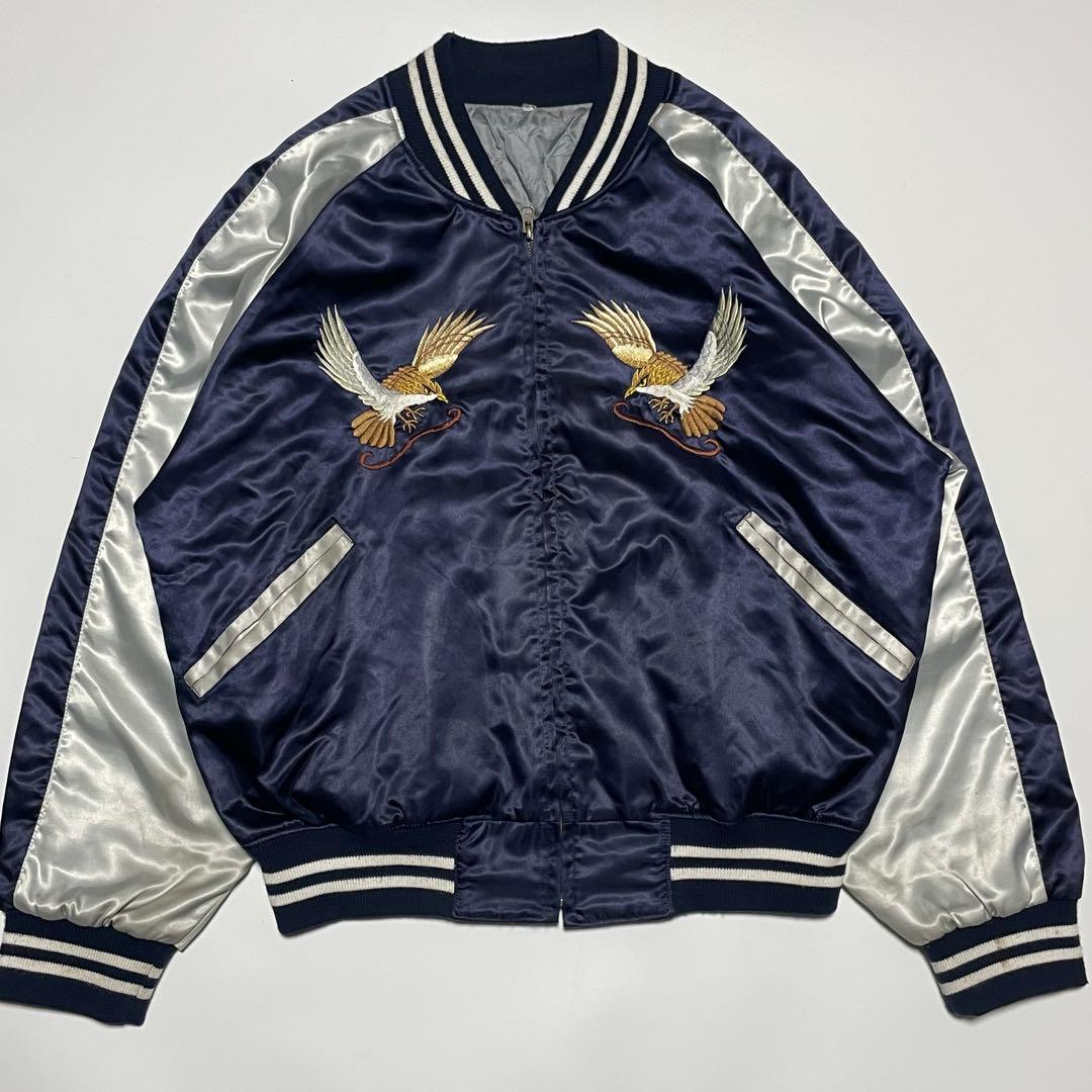 大きいサイズ/2L】横須賀 プリンス商会 スカジャン 鷹 刺繍 Vintage