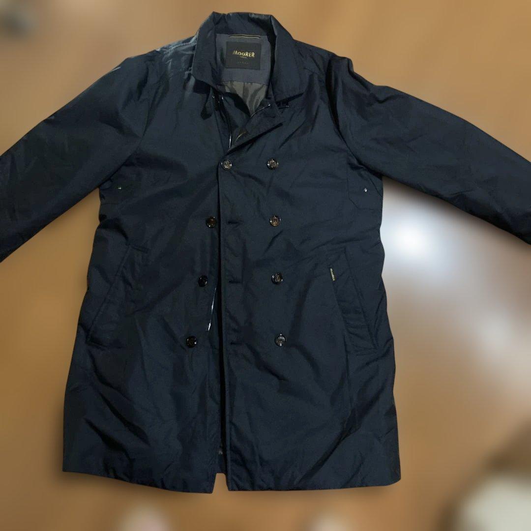 ムーレー　モテミ　ステンカラーコート　ネイビー　52 ムーレー モテミ ステンカラーコート ネイビー 52 - メルカリ