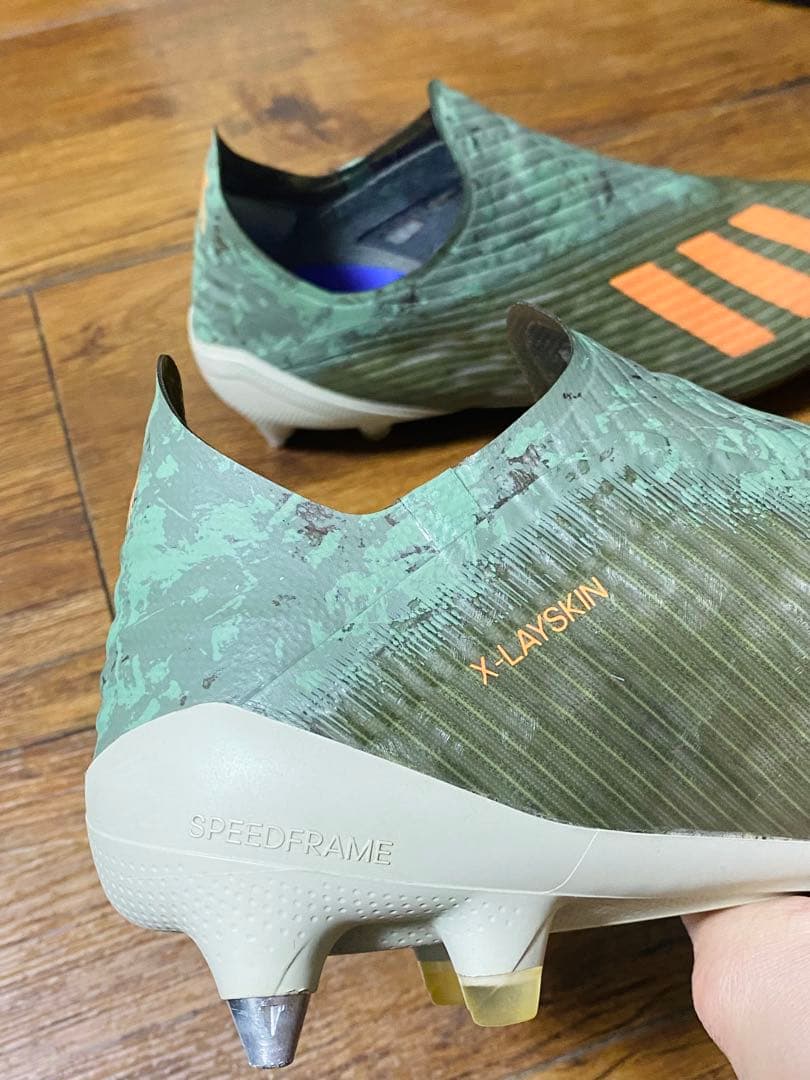 アディダス エックス 19+ SG(グリーン×オレンジ) - メルカリ