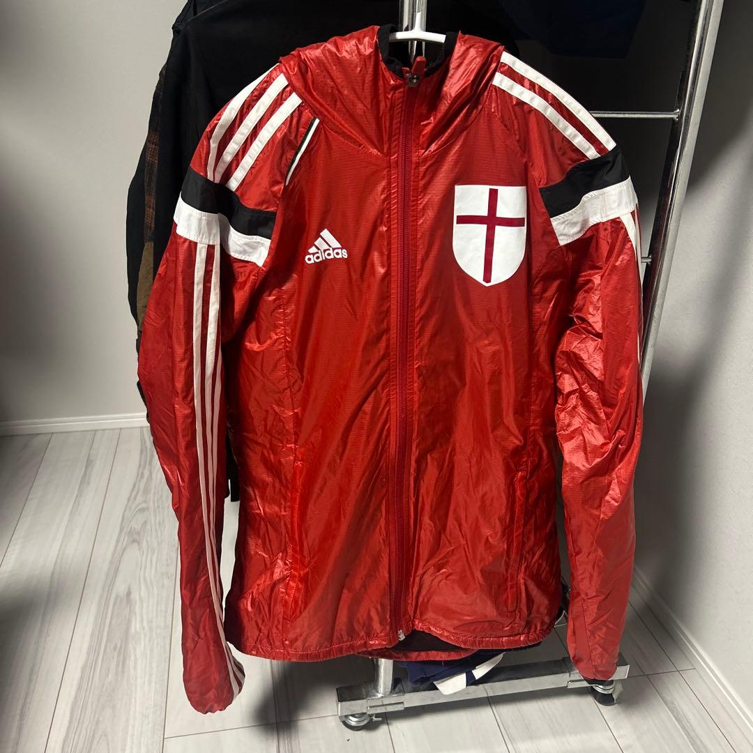 古着アディダスACミランアンセムナイロンジャケット サッカー 薄手超