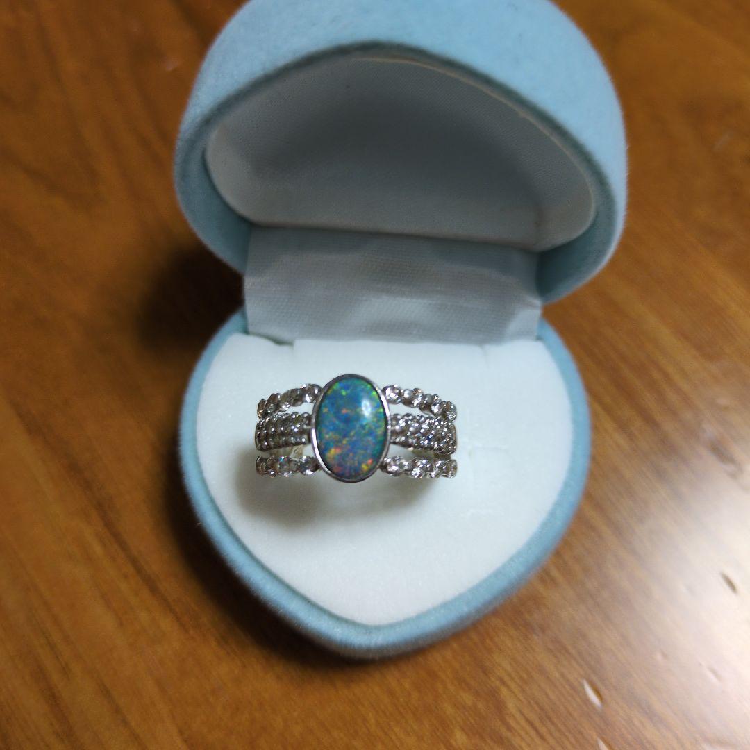 レディースリング、天然オパール指輪、プラチナ、サイズ15位 楽天市場】PT900 オパール ダイヤモンド プラチナ リング 指輪 天然石