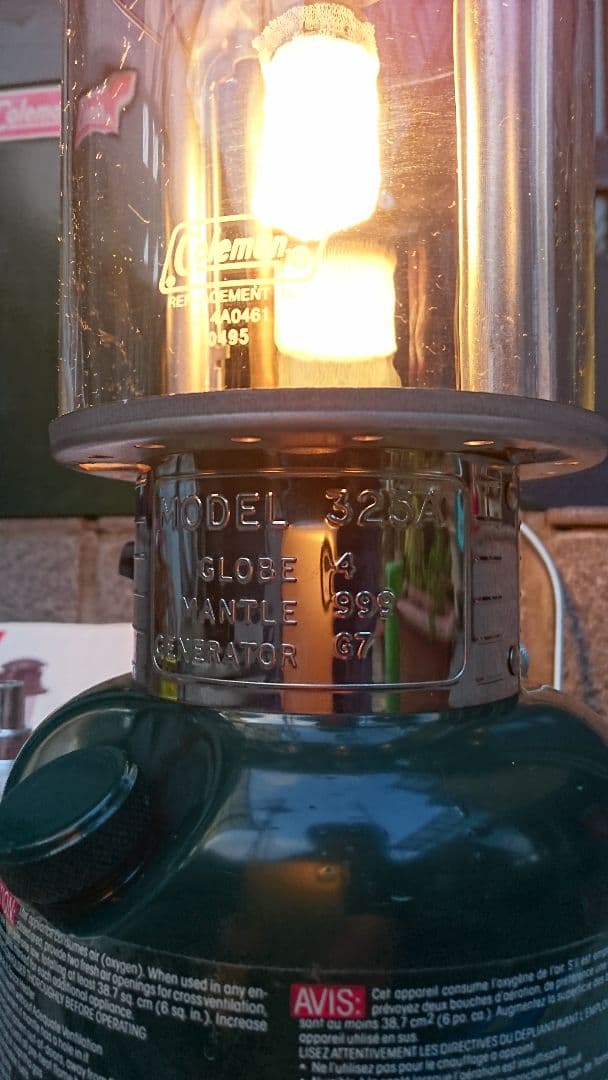 コールマン イージーライトランタン 325A（1989年1月)ケースセット