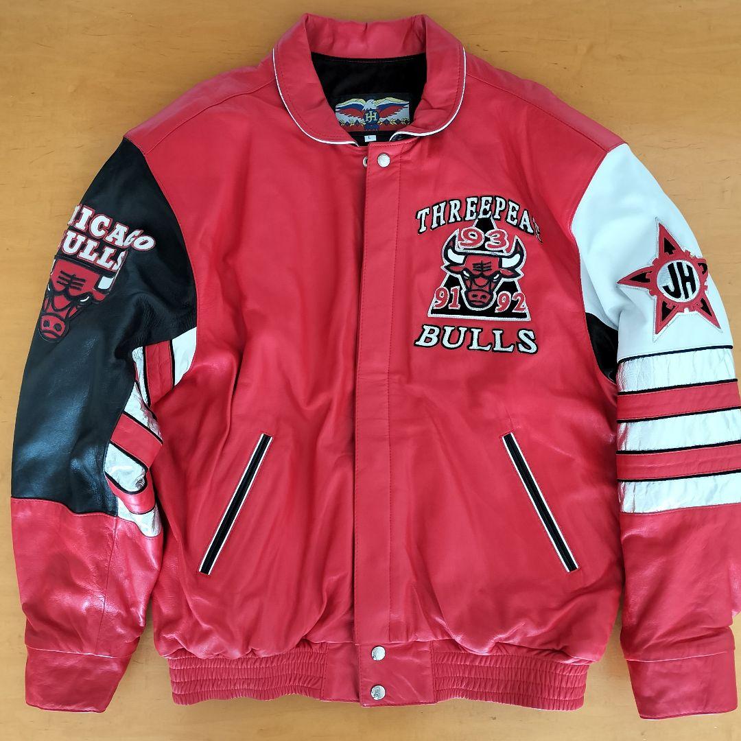 90s ジェフハミルトン シカゴブルズ1993チャンピオン レザージャケット