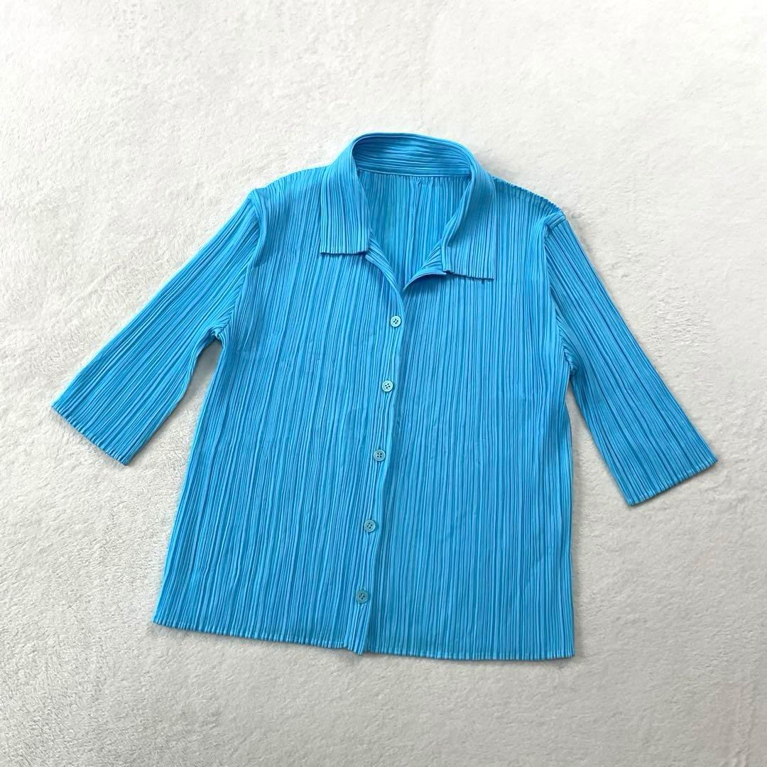 夏色】PLEATS PLEASE イッセイミヤケ プリーツ 半袖 シャツ 3の通販は