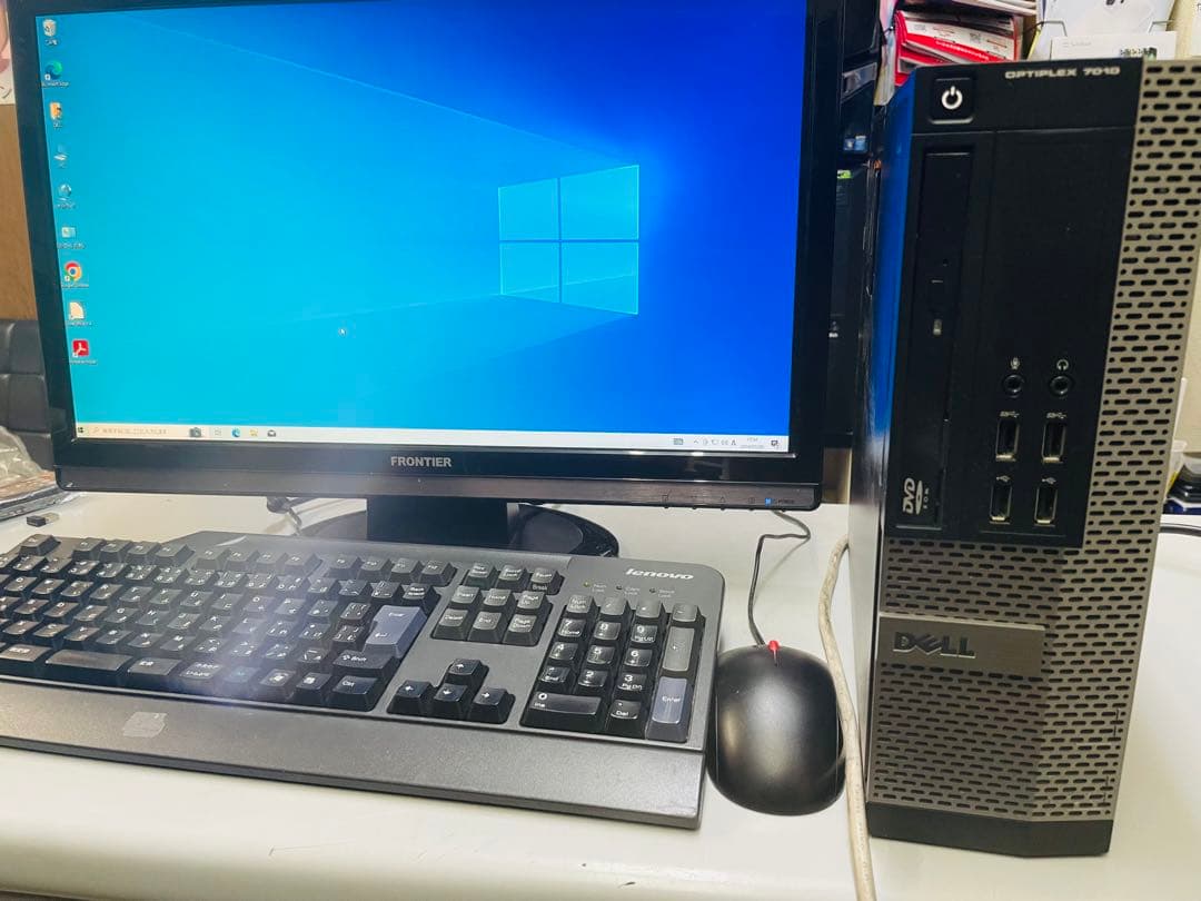 ⑥Wondows10テレワーク用22インチモニター付きデスクトップPCセット テレワークセット ノートでもデスクトップでも 大画面で いつもの