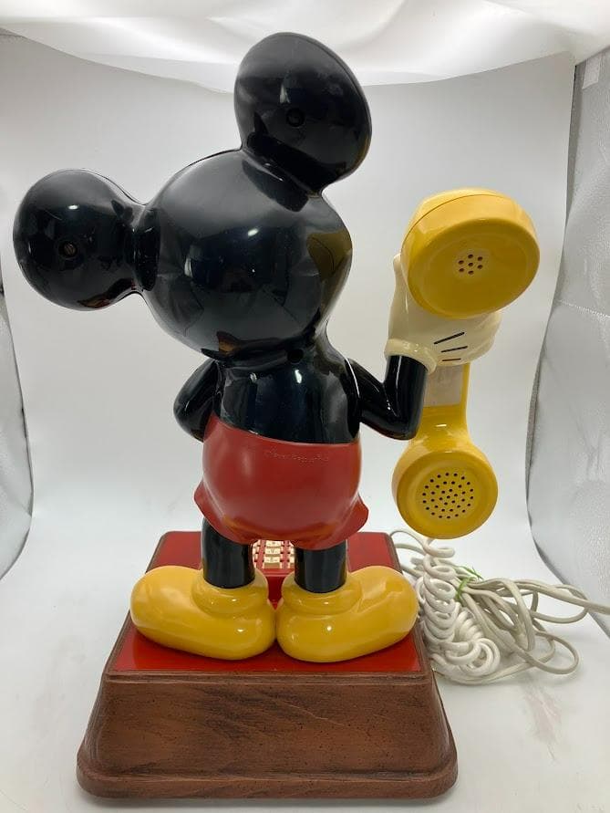 【激レア】　レトロ　アンティーク　ミッキーマウス　プッシュ式　電話機