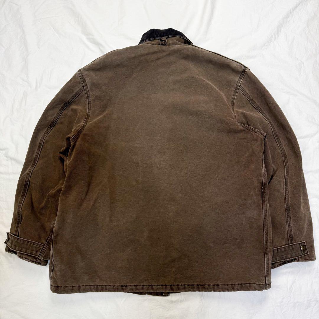 80s 90s Carhartt カーハート ダックジャケット 革タグ 変わり種