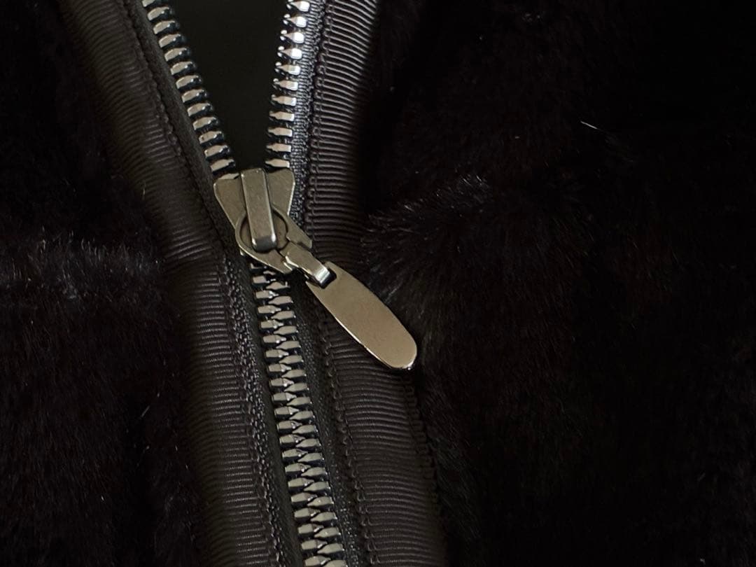 ランバンスポール ゴルフ用フェイクファーベスト サイズ38 ブラック