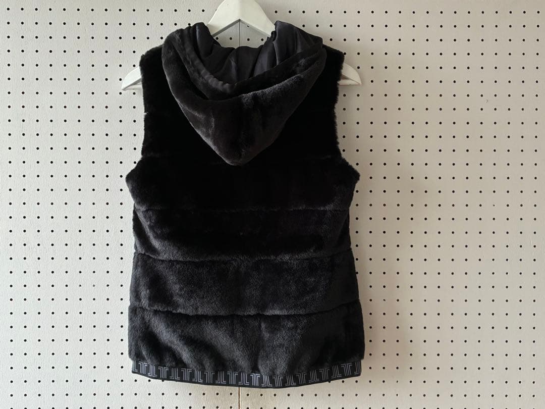ランバンスポール ゴルフ用フェイクファーベスト サイズ38 ブラック
