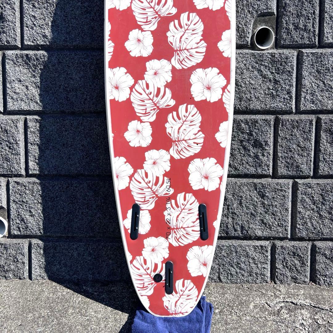 美品　大人気　ROXY ソフトボード　7’0ft 60.5L ハイビスカス　良好