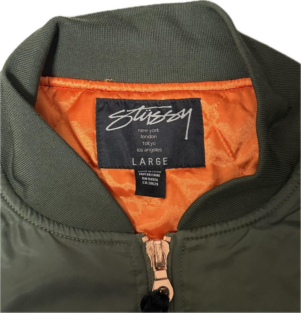 N996 STUSSY WOMEN MA-1 WORLD TOUR 総刺繍 - メルカリ