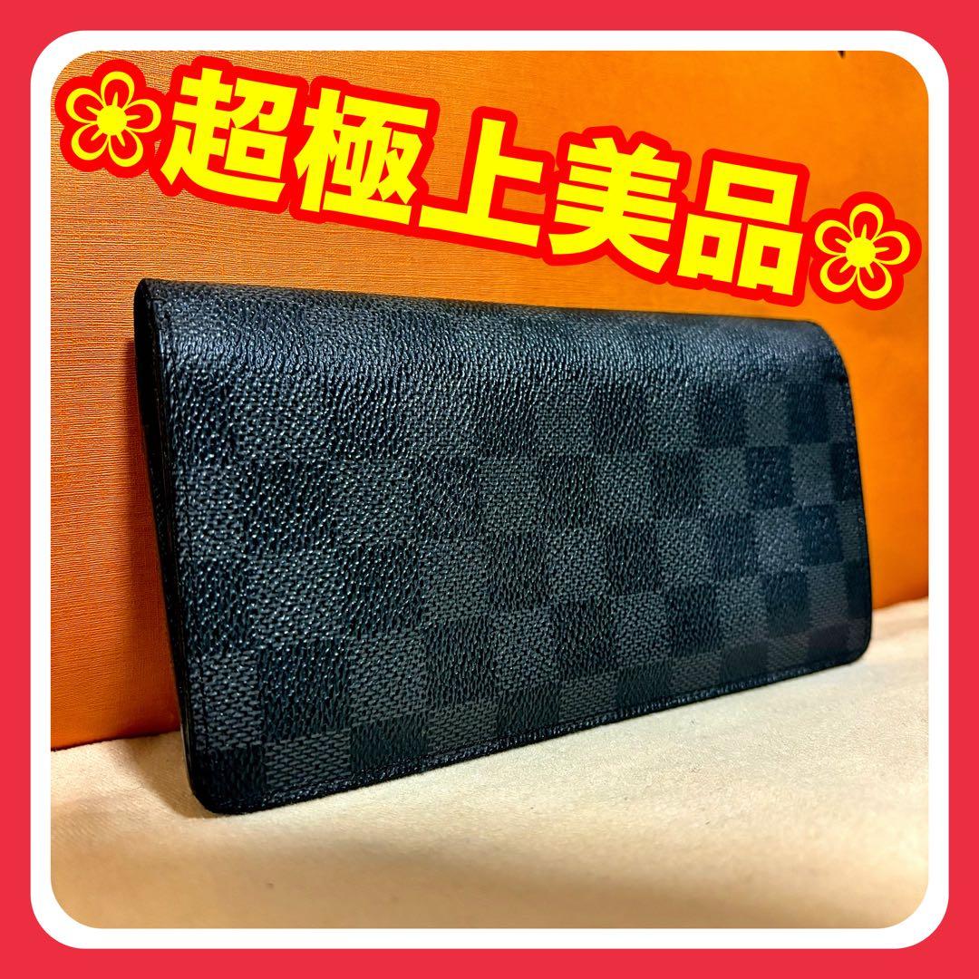 【超極上美品】ルイヴィトン ダミエ グラフィット ポルトフォイユ ブラザ 長財布 LOUIS VUITTON - ルイヴィトン ポルトフォイユブラザ ダミエグラ