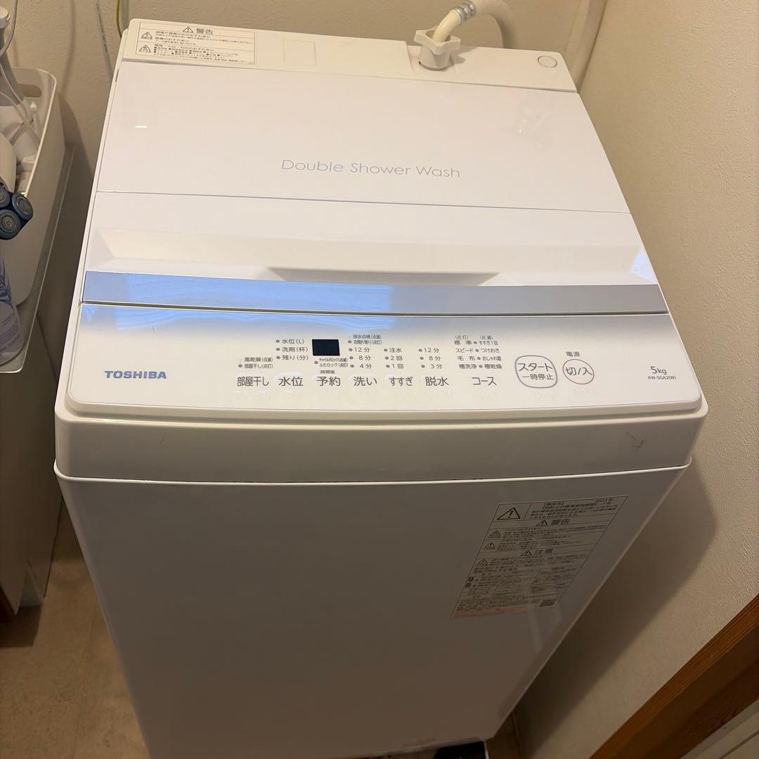 TOSHIBA AW-5GA2洗濯機2023年製5kg【たのメル便対応設置無料】 東芝 AW-5GA2(W) 全自動洗濯機 5kg ピュアホワイト 【DD】 | ヤマダ