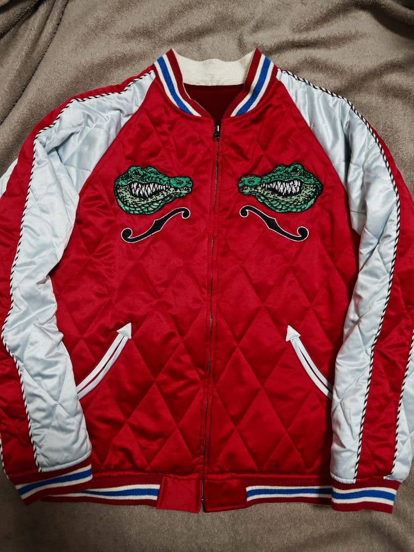 未使用近 BILLVAN2面用 別珍 日本限定 ワニ ワシ スカジャン 美品