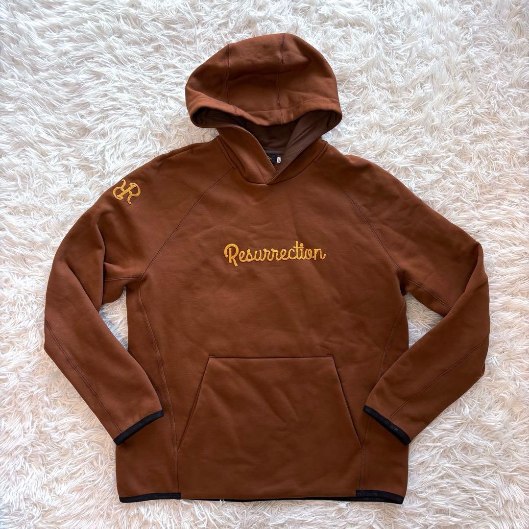 2024モデル レザレクション パーカー ブラウン ビッグロゴ フード B.R.U コート ジャケット ビッグロゴパーカー メンズ レディース